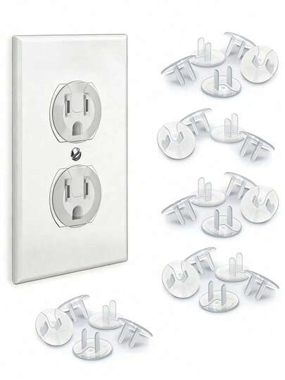 1/10/20pcs Power Socket Protective Covers, Designed For Protection, Easy Installation, Made Of Reliable Plastic Material