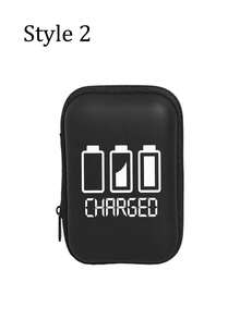 Mobile Phone Charger Data Cable Storage Bag With Charging Cable Pattern. Portable Mini Storage Bag, Coin Purse, Earphone Case, Jewelry Organizer, Card Holder, Travel Accessory, Birthday Gift, Back To School Gift - Multicolor - View 14