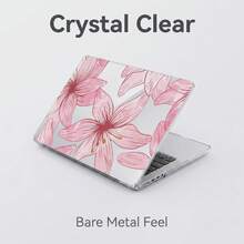 1-Piece Clear Crystal Shockproof Protective Case For MacBook/Matebook,Full Transparent Hard PC Cover With Cooling Vents,Snug Fit Laptop Shell,Compatible With 13 Neo/13.3 Air/13.3 Pro/13.6Air/14.2 Pro/15Air/16.2Pro/D16/14 Ultra - View 1