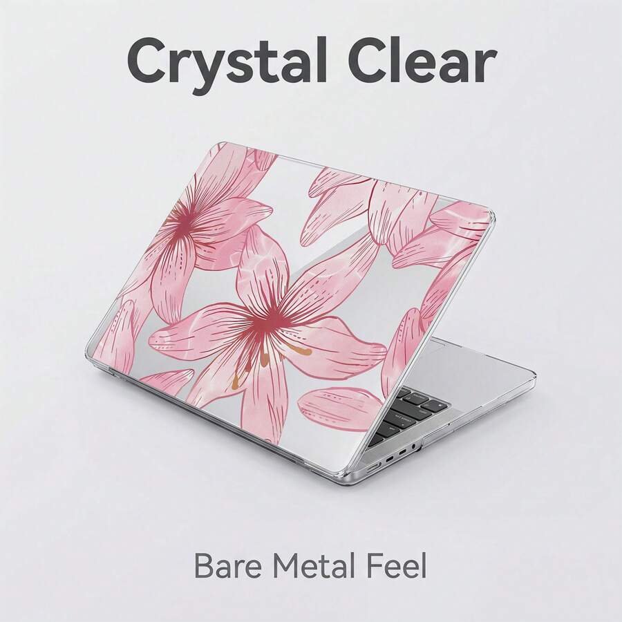 1-Piece Clear Crystal Shockproof Protective Case For MacBook/Matebook,Full Transparent Hard PC Cover With Cooling Vents,Snug Fit Laptop Shell,Compatible With 13 Neo/13.3 Air/13.3 Pro/13.6Air/14.2 Pro/15Air/16.2Pro/D16/14 Ultra - View 1