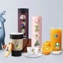 SUPER MARIO BROS. 1 set/50 stiker karakter game kartun, cocok untuk mendekorasi laptop, botol minum, skateboard, dan koper. Hadiah pesta yang bagus untuk anak-anak dan penggemar. (Gaya acak) - MultiWarna - View 6