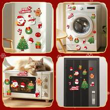 12pcs Christmas Decoration Fridge Magnets, Magnetic Fridge Stickers With Christmas Tree, Santa Claus, Snowman Patterns, Creative Small Gifts For Fridge, Door And Other Magnetic Surfaces - View 4