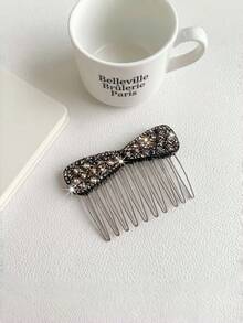 1/2/4pcs Bow Rhinestone Hair Comb, Elegant Side Hair Clip, Women's Party Wedding Hairstyle Decoration Accessory - Multicolor - View 6