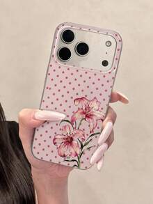 Aesthetic Cute Floral Glossy Laser Phone Case Compatible With Iphone 18ProMax 18Pro 17ProMax 17Pro 17 16ProMax 16Pro 16 15 14 13 Pro Max Fashion Star Soft Back Cover Gift - Pink - View 3
