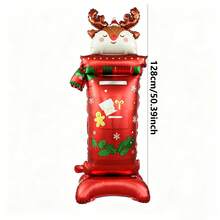 1pc Large Base Deer Mailbox Shaped Balloon, Suitable For Christmas, New Year, Winter Party Scene Decoration, Post Office Entrance Atmosphere Decor Prop - View 6