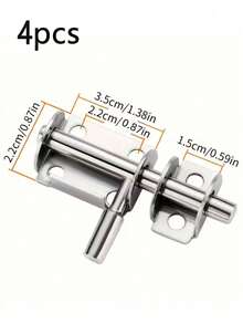 Stainless Steel Semi-Circular Sliding Bolt Lock, Heavy-Duty Steel Door Latch For Home Wardrobe, Garden Indoor/Outdoor Doors, Easy To Install - Thickened Upgraded Version - View 10