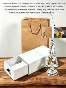 16cm High 5cm Base Crystal Christmas Tree Decoration Gift Set, Includes Gift Bag, Shiny Glass Christmas Tree Desktop Ornament, Decorated With Colorful Rhinestone Stars, Home Desktop Display Window Christmas Atmosphere Decoration, Holiday New Year Gift - Multiple Styles - View 14
