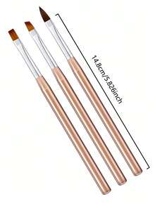 Bộ 3 cọ vẽ nail, cọ dẹt vát góc tạo hình và vẽ móng tay - Nhiều màu - Xem 6