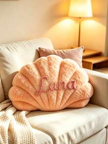 Handmade Customized Name Shell Pillow, Suitable For Sofa Or Bedside, English Letter Couple Gift, Available For Bulk Orders, Soft Bedside Decorative Cushion, Wedding Gift, Multiple Colors Available - Multicolor - View 14