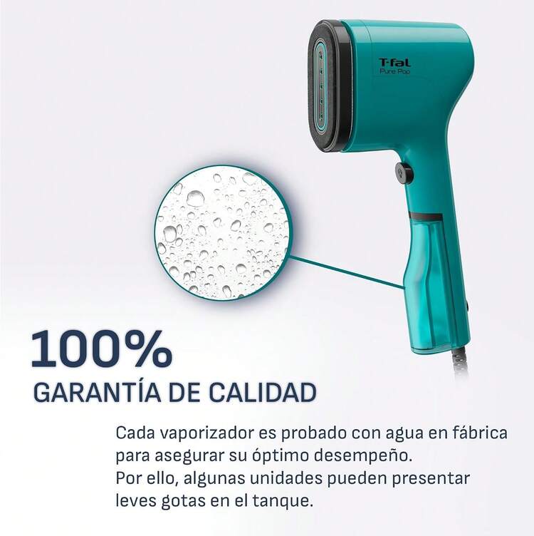 T-fal Vaporizador de mano Pure Pop Azul DT2020X0N - Verde - Añade 6