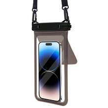 1 túi chống nước đựng điện thoại 2 lớp kèm dây đeo, túi khô dung tích lớn 8 inch, đạt chuẩn IPX8, chống sốc và chống cát, thiết kế màn hình cảm ứng trong suốt, phù hợp cho bơi lội, chèo thuyền, chèo kayak - Tối giản - Xem 9
