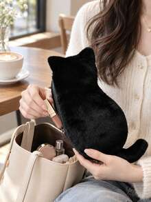 1 buah Tempat Pensil Plush Berbentuk Kucing, Tas Penyimpanan Alat Tulis Kapasitas Besar yang Lucu dan Lembut, Tempat Pena Kucing Lucu Gaya Jepang, Cocok untuk Sekolah, Kantor, Belajar, Penyimpanan Meja dan Pengorganisasian Barang Kecil, Kembali ke Sekolah - Kucing lucu - View 3