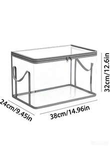1/3pcs Heavy Duty Transparent Storage Box With Flip Lid, Large Rectangular Stackable Space-Saving Organizer Bin, Toy Transparent Storage Bag, Toy/Clothing Storage Container, College Dorm Essential, Closet Organizer, Transparent Halloween/Christmas Gift Display Bag - Multicolor - View 13