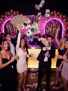 客製化競選美金鈔票，印有您臉孔的假錢/鈔票，皇后競選、投票給我、遊戲用錢、個性化美金、拍照亭道具、獨特禮物、派對小禮、美感派對裝飾、派對禮物、獨特禮物 - 彩色 - 查看 12