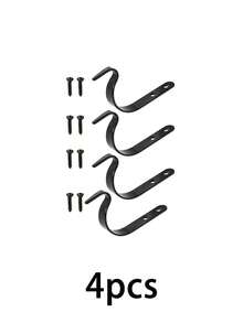 1/4/8pcs Black Sturdy Arched Multi-Purpose Iron Hooks, Rust-Resistant Plant Hangers, Suitable For Hanging Wind Chimes, Wall-Mounted Plant Racks, Large Outdoor Planters And Stands, Applicable For July 4th Decor, Gardening Tools, Outdoor Furniture, Outdoor Decor - Multicolor - View 14