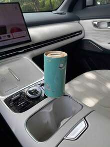 1pc Cute Sticker Car Coin Mini Storage Box, Creative Cartoon Animal DIY Self-Adhesive Coin Bank Storage Container, Tin Round Coin Savings Box, Car Accessories Organizer Box, Car Interior Decoration Storage Can - A - View 11