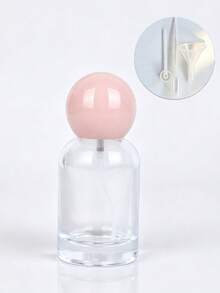 30ml The Refillable Empty Perfume Bottle, With A Smooth Pink Spherical Lid, Transparent Frosted Style, Portable Mini Aesthetic Empty Perfume Bottle, Suitable For Men And Women To Travel And Fill Perfume - Multicolor - View 10