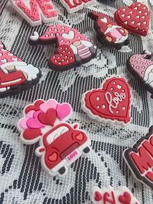 20PCS Sweet Love Heartbeat Shoe Charms, Romantic Heart Shapes, Decor For Shoes & Bags - Multicolor - View 4