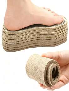 [Winter Insoles]Winter Warm Insoles - Velvet Felt Insoles - Sweat-Absorbent, Breathable, Thickened, Shock-Absorbing - Freely Trimmable, Cold-Proof - Dark Grey - View 7