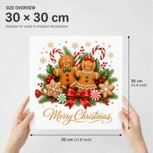Set Stiker Jendela Natal Bertema Manusia Kue Jahe, Permen Tongkat, Ranting Pinus, dan Bintang, Stiker Kaca PVC Perekat Dua Sisi Kreatif yang Dapat Dilepas, Cocok untuk Dekorasi Jendela Ruang Tamu, Pintu, dan Permukaan Kaca Lainnya - Berbagai spesifikasi - View 9