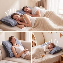 Travel Ergonomic Memory Foam Pillow, Contoured Neck Support Pillow, Suitable For Side/Back/Stomach Sleepers, Soft Slow Rebound Bed Pillow, Holiday Gift, For Family And Friends, Travel Essential - Travel Pillow - View 9