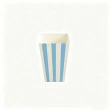 12-Pack Striped Popcorn Boxes - Carnival Party Mini Paper Popcorn Candy Containers Movie Night Party Supplies (Blue) - Blue and White Vertical Stripes - View 6