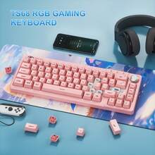 MAGEGEE TS68 Mechanical Feel Keyboard, Win Compatible, Cool RGB Lighting, 19-Key Anti-Ghosting, Ergonomic Design, Multi-Function Knob, 66-Key - View 6