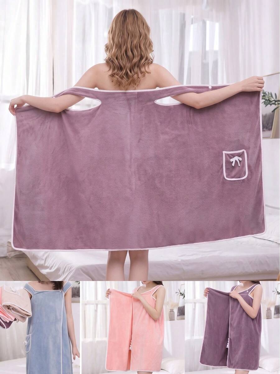Quick-Drying Absorbent Towel, Bath Supplies, Bathroom Accessories, Soft Skin-Friendly Multi-Function Bathrobe And Beach Towel - Multicolor - View 1