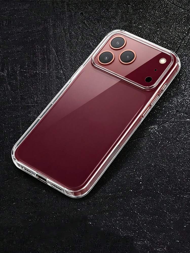 1PC Minimalist High-Definition Transparent Phone Case, Minimalist Transparent Large Hole Phone Case, Compatible With IPhone 18 18pro Latest 18 Series Phone Case, Compatible With IPhone 17/17pro/17promax Transparent Phone Protective Case, Compatible With IPhone 11 12 13 14 15 16 16promax High-Definition Transparent Anti-Yellowing Phone Case, Shockproof TPU Soft Shell Anti-Slip Phone Case - Clear - View 4