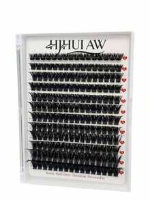 Hjhuiaw Arge Capacity Lash Clusters 8-18mm Mix Length, D Curl Wispy Individual Cluster Lashes, DIY Eyelash Extension Segmented False Lashes - C - View 6