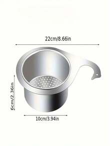 1pc Stainless Steel Sink Filter Basket Detachable Gooseneck Storage Drain Basket Kitchen Hanging Drain Rack - Multicolor - View 4
