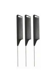 3 buah Sisir Ekor Jarum Baja Anti Selip Berulir Plastik, Sisir Pewarna Rambut, Sisir Pewarna Salon Rambut Profesional, Sisir Pewarna Minyak Tahan Panas - MultiWarna - View 6