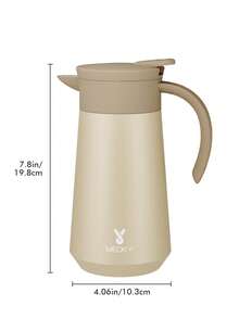Meoky 27oz Mocha Coffee Pot, Large Stainless Steel Insulated Mug, Suitable For Office Afternoon Tea, Hot Water, Hot Drinks And Coffee - Gold - View 7