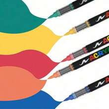 13-126 Colors Art Acrylic Marker Set,Markers Pen With Brush And Soft Tip,Suitable For Sketching,Coloring,Applicable For Painting On Stone,Wood,Calligraphy,Ceramic,Metal,And Various Other Surfaces,A Great Gift For Friend And Student,Back To School - Acrylic Marker Pen - View 8