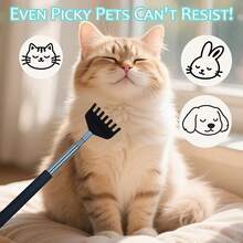 Pet Itch Scratcher, Pet Massage Rake, Telescopic Pet Play Wand, Extendable Pet Scratcher, Cat Interactive Toy, Dog Massage Tool, Pet Relax Toy - View 5