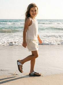 Birkenstock GIZEH Kids' Versatile Anti-Slip Ergonomic Casual Outing Vacation Silver - Silver - View 6