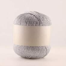 100g/Lot Colorful Unique Gold Silver Glitter Cotton Metallic Yarn Skein Crochet Thread Sweater Scarf Hat Craft Bag - A - View 19
