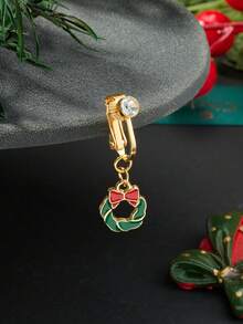 CIZME 1pc Cute Christmas Fake Belly Ring For Women,Santa Claus Hat,Christmas Tree Non Piercing Belly Button Rings Fake Navel Rings For Christmas Party Gift - Fake Belly Ring - View 5