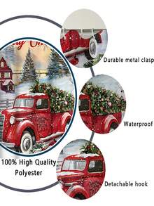 1pc/4pcs Christmas Snowman Shower Curtain Set: 4-Piece Bathroom Decor With Rug, Toilet Lid Cover And Mat, Suitable For Holiday Celebration - A - View 13