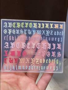 1pc Vintage Y2K Gothic Letter & Number 3D Nail Art Silicone Mold DIY Decor - Clear - View 10