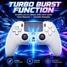 A Wireless Controller Compatible With The P5, P5 Slim, P5 Pro, PC, Featuring A Hall-Effect Joystick, Dual Vibration Motors, A Six-Axis Gyroscope, Macro Programming, Turbo Mode, 1000mAh Battery, Built-In Speaker, Microphone, 3.5mm Headphone Jack. - View 6
