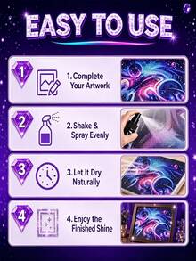 New Diamond Painting Sealant Spray, Quick-Drying Diamond Art Sealant, Prevent Yellowing, With Transparent Gloss Protection Layer, Firmly Lock Diamonds, Used For Diamond Art, Coasters, Art Puzzles And DIY Craft Projects. - A - View 4