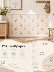 SUPSTICKER Floral Peel And Stick Wallpaper, Removable PVC Wall Sticker, 15.7*47.2in /15.7*118.1in, 3 Colors Option, For Bedroom Living Room Home Decor - Flowers - View 14