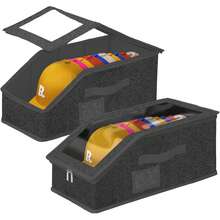 OrdoVault 12-Slot Top PVC Baseball Cap Storage Box, Hat Organizer, Closet Accessory, Foldable, With Label Slots, Suitable For Home Storage, Closet Organization, Organizing Baseball Caps, Duck Caps, Clothes, Etc., Ideal Holiday Gift - View 9