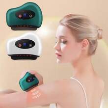 Handheld Electric Gua Sha Board With Constant Temperature Heat Therapy And Vibration Massage Tool - Heating Vibration Gua Sha Device For Neck, Face, Eyes And Body - 650mAh - View 2