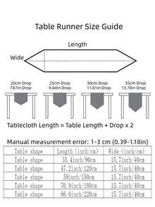HXARTMIS 1PC Romantic White Daisy Lace Table Runner, Hollow Embroidery Semi-Transparent Mesh Table Runner, White Wavy Edge Table Decor, Suitable For Bridal Shower, Daily Home Decor And Holiday Decoration - White - View 7