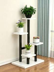 4-Tier Floor Standing Plant Stand, Multi-Layer Flower Pot Display Rack, Stable Structure, Space Saving, Simple Decorative Flower Rack, Suitable For Living Room, Balcony, Corridor And Indoor Green Plant Placement - A - View 8