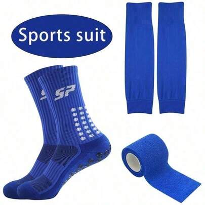 CT TAPESOCKS 3 Parça Spor Aksesuar Seti Kaymaz Çorap + Bacak Kolluğu + Bandaj Dış Mekan Spor Seti