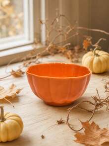1 set peralatan makan keramik berbentuk yang lucu, mangkuk saji dan wadah saus untuk Halloween dan Thanksgiving, peralatan makan porselen tahan oven, hadiah dekorasi dapur. - Peralatan makan motif  dalam berbagai warna. - View 8