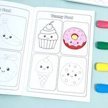 Cute Outline Coloring Book For Kids, Fun Contour Tracing And Coloring Drawing Book, Cartoon Simple Line Art Copying And Doodle Painting Practice Workbook, Back To School Learning Supplies, Student Holiday Gift - Multicolor - View 2